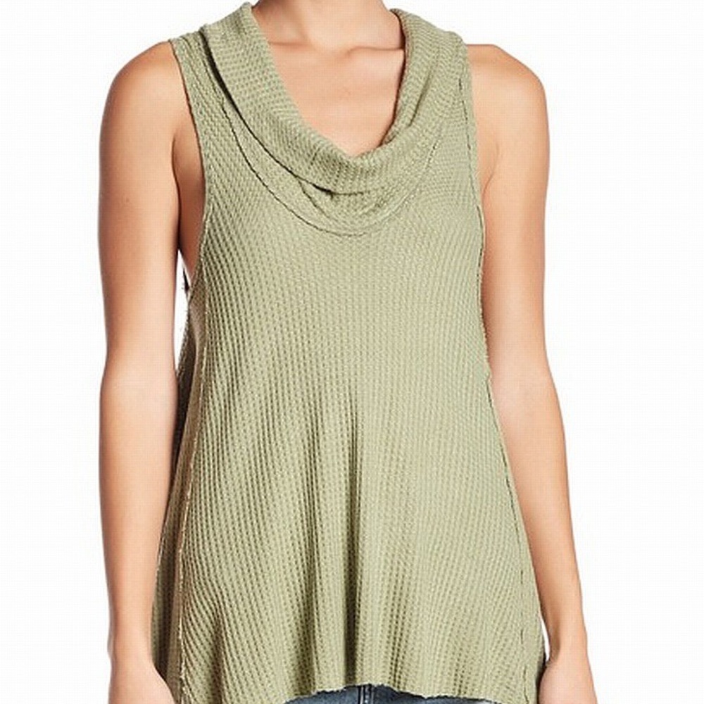 We The Free Green Cowl Neck Top Size S - Picture 2 of 12